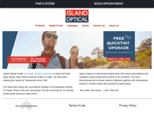 Tablet Screenshot of islandoptical.com.au
